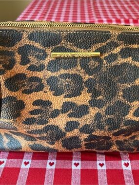 Steve Madden Leopard-Print Pouch in Black and Brown